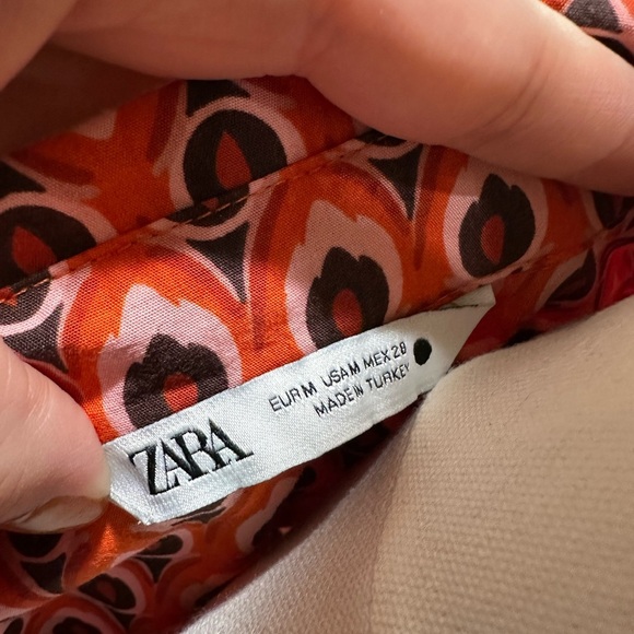 Zara Orange and Pink Geoprint Women’s Dress size medium - Picture 4 of 4